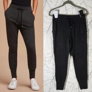 Wilfred Free Heathered Black Knit High Rise Dunstall Joggers